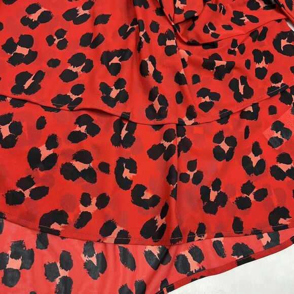 CAbi #5571 Vivian Siren Red Leopard Animal Print Long Sleeve Wrap Midi Dress XXL - Picture 7 of 12